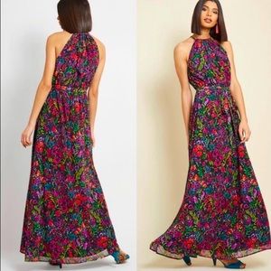 NWT ModCloth Illuminated Elegance Maxi Dress